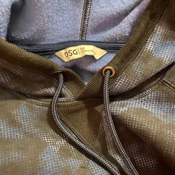 DSG Men's Blue Print Fleece Hoodie Sweater - Size Medium - Picture 5 of 5